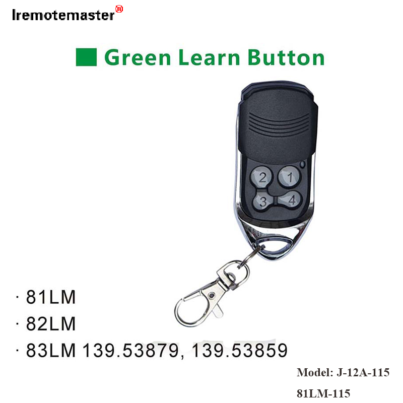 Maka 81LM 82LM 83LM Green Mụta bọtịnụ Garage Door Remote Opener 390MHz