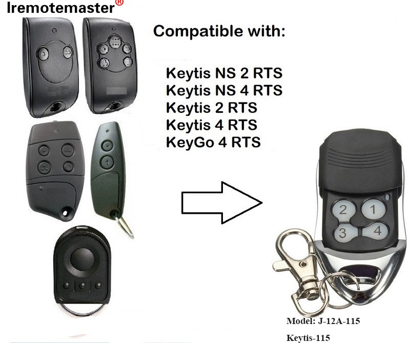 Maka Keytis NS 2 RTS Keytis NS 4 RTS Garage Door Remote Control 433.42MHz